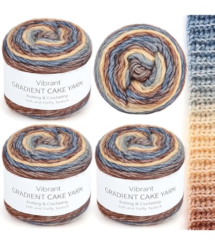 Hobby YARN - Flowy Charme - kleurverloopgaren Bobbel 250 g, 1000 m, garen, katoen, acryl, voor breien en haken, zacht verloopgaren 4 draden, sjaals, dekens, kleding (214
