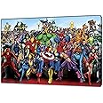 ARTSPRINTS All Super Hero Characters Picture Print On Framed Canvas Wall Art Print Home Decoration 30’’ x 20’’ inch (76x 50 cm) -18mm depth