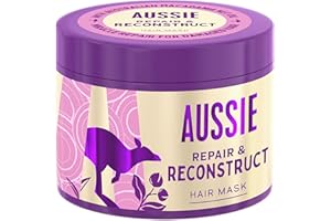 Aussie Repair & Reconstruct Hair Mask, Vegan Hair Treatment, For Dry & Damaged Hair, With Macadamia Nut Oil, 300ML