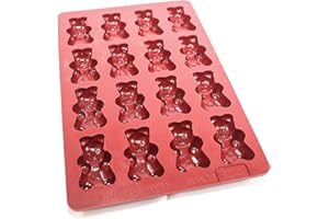 Maé Innovation Moule Silicone oursons 20x30cm - 16 OURSONS (6x3,5x2cm par cavité) - Antiadhésif - 100% Premium - Made in France