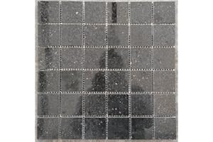 ESTILE MOSAICO Granit Mosaik Matte Star Galaxy Schwarz 30x30 cm Poliert Fliesen 4,8 cm M041