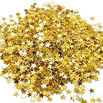 5000 Coriandoli Stelle Oro Giallo - 1cm, Plastica Lucida, Per Matrimoni, Compleanni, Feste - Foto 4