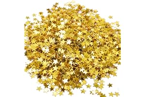 EBOOT Stern Konfetti Golden Stern Tisch Konfetti Metallisch Folie Sterne Pailletten für Party Hochzeit Dekorationen, 30 Gramm/ 1 Unze