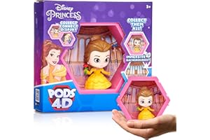 WOW! PODS - 4D Disney Belle, Unique Connectable Collectable Bobble-head figure that Bursts from their World into Yours, Wall or Shelf Display, Disney Toys and Gifts, Series 1 no. 423