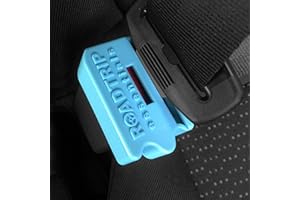 ROADTRIP ESSENTIALS Premium Belt Lock Buckle Guard With Release Key - Protect Children From Removing The Seat Belt - Learning Difficulties Safety Equipment – Clips In And Locks - Prevents Unbuckling On Auto Journeys