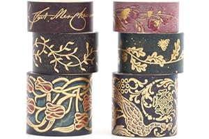 YUBX 6 Rollos Cinta Adhesiva Vintage, Decorativas Washi Tape Set para Scrapbooking, Manualidades, Marcos de Fotos, Bullet Journal y Decorar Regalos
