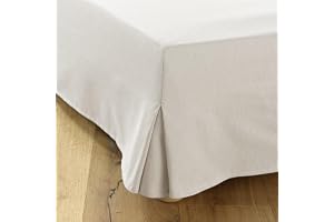 Sängskydd 180 x 200 beige - 4 kjolar på 38 cm för säng 180 x 200 med sängunderlag - sängskydd 180 x 200 - tillverkad i Europa