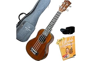 XALANI Ukulele Sopran Set Mahagoni I inkl. Tasche und Gurt I Gratis: E-Lehrbuch Ukulele Lernen für Anfänger