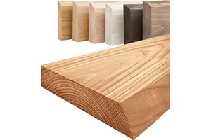 LAMO Manufaktur Étagère Murale en Bois Massif, Bord irrégulier, étagère Flottante Pure, sans Fixations, sans Trous, Foncé 60cm, LW-01-A-004-60