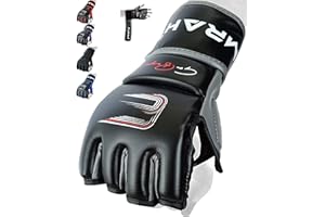 EMRAH MMA Gloves for Grappling Sturdy Hide Leather MMA gloves for Training