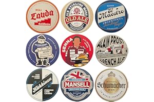 BOOT AND BALL LTD Formula 1 Legends Beer Mats x9