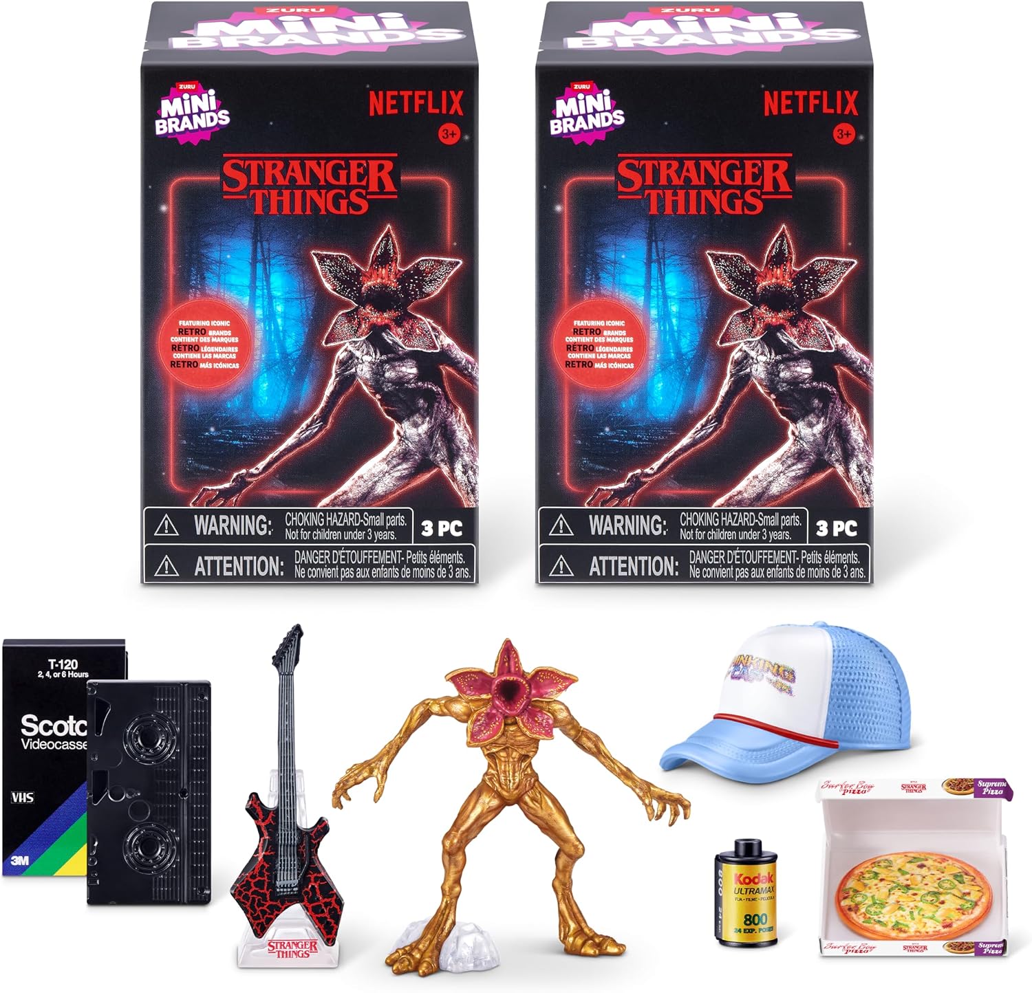Mini Brands Netflix Stranger Things Blind Box Pack de 2 de ZURU – Juguete Coleccionable Sorpresa con Mini Figuras icónicas.