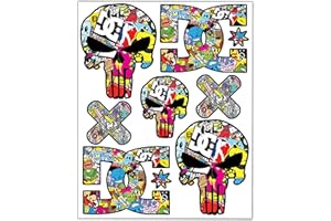 Biomar Labs 7pcs Pegatinas Calavera DC Sticker Stickerbomb Vinilo Adhesivo Coches Cascos Motos Ciclomotores Bicicletas Ordenador Portátil D 15