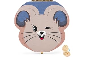 HOMYKIDS® Caja dientes de leche niño y niña - Cajitas de madera para guardar dientes - Regalos originales Ratoncito Perez para almacenamiento dientes (Azul)