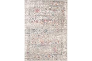 CARPETO RUGS Mazovia Tappeto Salotto Orientale e Astratto Pelo Corto - Tappeti Soggiorno Turchi Originali - Tappeti Camera da Letto - Tappeti Salotto Grandi Dimensioni - Grigio 120x170cm
