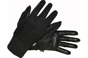 Ryda Ladies Fleece Back Leather Winter Horse Riding Gloves