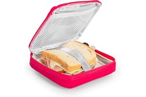 PracticDomus Porta Sandwich Infantil Termoinsulado Iris Barcelona Modelo Kids. Color Rosa