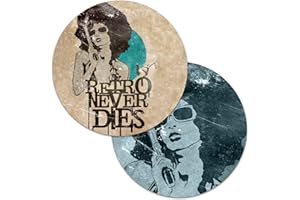 AGE PRINT - Slipmat - panno feltro per giradischi vinile tappetino dj"Retrò Never Dies" stampa fronte/retro