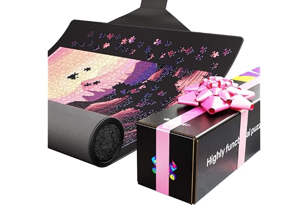 Tapis de Puzzle Rouleau 1500 Pièces - 65 X 120 cm - Enroulé en Secondes - Accessoire pour Puzzles - Puzzlup Tapis de Rangement pour Puzzles - Emballage Cadeau