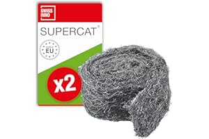 SWISSINNO Laine d'acier Stop Rongeurs Contre Les Souris, Rats, fouines, Insectes - Barrière Durable impénétrable Efficace à 100% - Maillage en Acier Inoxydable - Longueur 2x50cm