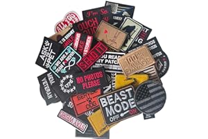 TXSN 12 zufällige taktische Moral-Patches, volle Stickschlaufe und Hakenverschluss, Set für Mützen, Taschen, Rucksäcke, Geschirr, Weste, Militäruniformen, taktische Ausrüstung usw