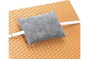 JEMIDI Poduszka na głowę do opalania – 30 x 20 cm poduszka na krzesło ogrodowe lub leżak – zagłówek do leżaków z nadającą się do prania bawełnianą poszewką frotte