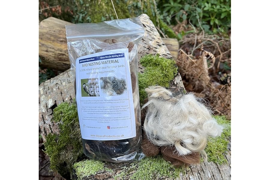 100% Alpaca Wool Bird Nesting Materials for any Hanging Holder for Bird Lovers (50g)