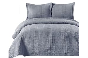 ‎ELART Elart Tagesdecke 220x240 cm und 2 Kissenbezüge 50x70 cm | Bettdecke, Bettüberwurf, Tagesdecken | Jacquard-Gewebt Wohndecke weich und Modern | Blau