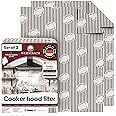 WEIDEBACH® 2 x Flat Filters for Cooker Hood (Grease Filter), 57 x 47 cm, 1 mm Thick, Can Be Cut to Size Filter Cooker Hood with Saturation Indicator, Top Filter Performance, 100% Compostable,