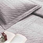Crown Alvin Plain 100% Polyester Bedspread Set, Grey, Single