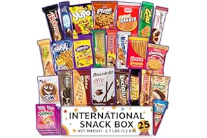 Eastanbul International Snack Box, Premium 25 Full-Size Foreign Snack Box, Exotic Turkish Snacks From Around The World International Snacks, Sweet, Savory, Chewy, Crunchy Snack Box Gift Box