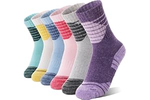 ANTSANG Chaussettes Marche Randonnée Laine Mérinos Enfants Garçons Filles Tout-petits Thermiques Chaudes Hiver Épaisses Rembourrées Neige Ski Crew Chaussettes Bas