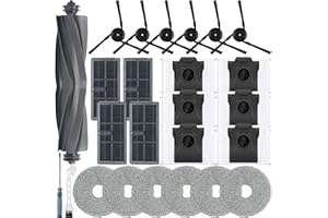 Bluearks 25 accesorios para robot aspirador Dreame X40 Ultra Complete/L40 Ultra Robot, 1 cepillo principal, 4 filtros, 6 cepillos laterales, 6 bolsas de polvo, accesorios de repuesto para Dreame