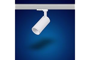 Mextronic Faretto LED a 3 fasi per binari di alimentazione/sistema a binario (GU10) girevole e orientabile per lampadine GU10