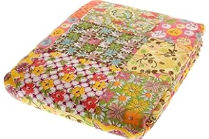 Mariella Bruni Trapuntino Singolo Primaverile Estivo Copriletto Trapuntato Fantasia 170x260cm (Fiori Multicolor)