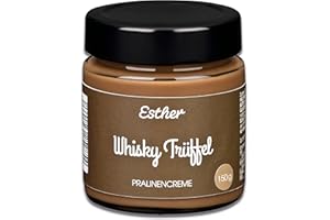 ‎ESTHER CONFISERIE Esther Pralinencreme - Whisky Pralinen 150g süße Trüffel Creme mit Alkohol | Genuss für Whisky Liebhaber als Brotaufstrich, Naschen oder als Geschenkidee für Männer, Papa, Opa und Freunde