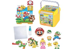 Aquabeads - La box Super Mario - Kit de loisirs créatifs - Activité manuelle enfants en toute autonomie - Coffret de perles qui collent avec de l'eau - Jouet enfant 4 ans et + - 31774