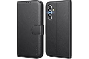 Peakally Handyhülle für Samsung Galaxy S23 FE 5G [Premium PU Leder] [RFID-Blockierung] [Kartenfach] [Magnet] [Ständer] TPU Stoßfest Schutzhülle Klapphülle Kompatibel mit Galaxy S23 FE 5G - Schwarz