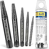 S&R Estrattore Viti Danneggiate Rotazione a SINISTRA Set 5 pz MADE IN GERMANY Per Viti e Bulloni da 3 a 18 mm