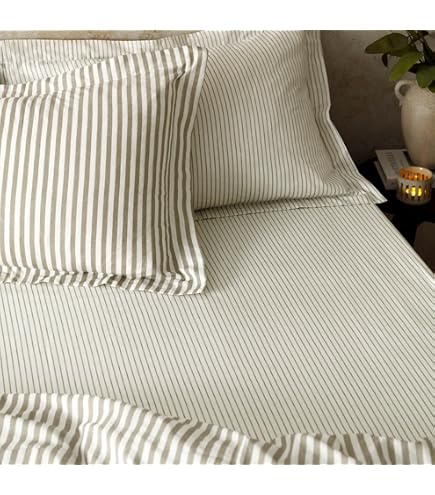 furn. Yard Hebden Mélange Stripe Cotton Duvet Set - Ultra | WhichOne