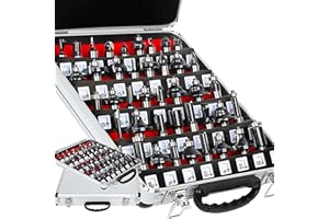 MAYLINEE-TECH MAYLINEE 41 piezas 12.7MM vástago Fresas de 1/2 fresado de carburo de tungsteno Fresas de madera con caja Enrutador Brocas para fresado de madera herramienta de carpintería (1/2-MN)