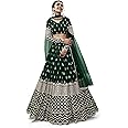 Zeel Clothing Women's Sequins Zari Embroidered Georgette Semi-stitched Lehenga Choli With Dupatta (300-Wedding-Bridal--New-Stylish; Free Size)