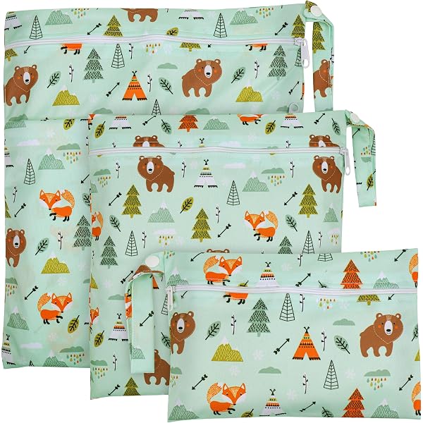Lot De 2 Sacs Humides/étanches Pour Bébé - 36x30 Cm - Double Fermeture, Séparation Sec/mouillé - Pour Piscine, Voyage, Gym