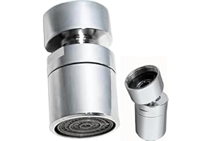 SEAWHISPER 360-Degree Swivel Faucet Aerator 22mm Female Chromed Brass Water Saving with ABS Kitchen/Bathroom Tap Filter