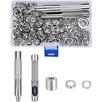 Kit 400 Occhielli Metallo DODUOS - 10 Colori, Con Attrezzo, Per Tende, Borse, Fai Da Te - Foto 8