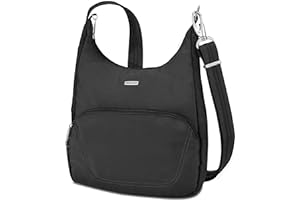 Travelon Anti-Theft Classic Essential Messenger Bag, Black, 9.75 x 10 x 2.5, 42457-761/Nutmeg