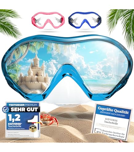 EasyDive Schnorchelset Für Kinder 4-13 Jahre - Anti-Fog Maske & Trockenschnorchel