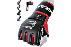 EMRAH MMA Gloves for Grappling Sturdy Hide Leather MMA gloves for Training