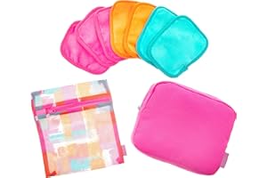 MakeUp Eraser, 7-Tage-Set, löschen Sie alle Make-up mit nur Wasser, einschließlich wasserdichter Mascara, Eyeliner, Foundation, Lippenstift und mehr, Farbspritzer, 7 Stück.