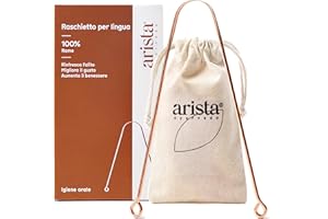 ARISTA AYURVEDA Arista Pulisci Lingua, Pack 1 Nettalingua Rame, Raschietto Lingua, Ayurveda Prodotti, Raschia Lingua per Igiene Orale, Alito Cattivo Rimedi